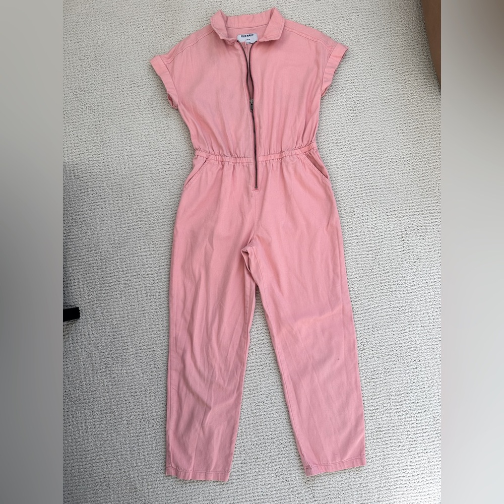 Old Navy Pink Zipper Romper, size L